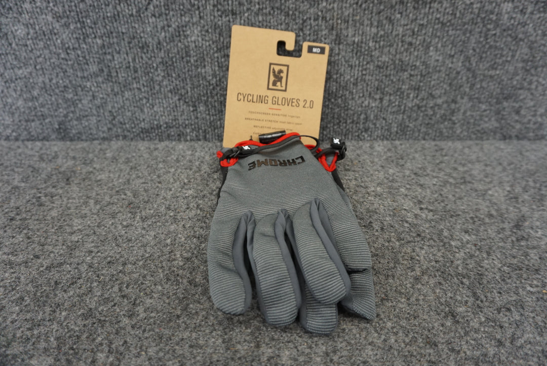 Chrome Size Medium Bike Gloves