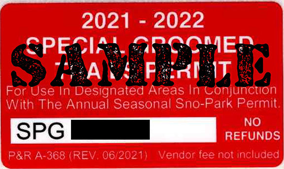 Washington State Parks Special Groomed Trails Permit - Seasonal